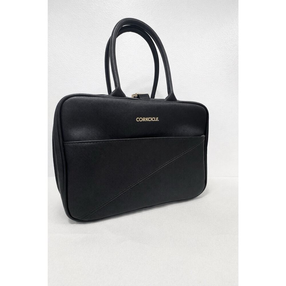 Corkcicle Insulated Lunch Bag Black With Teal Interior Baldwin Boxer Double Zip